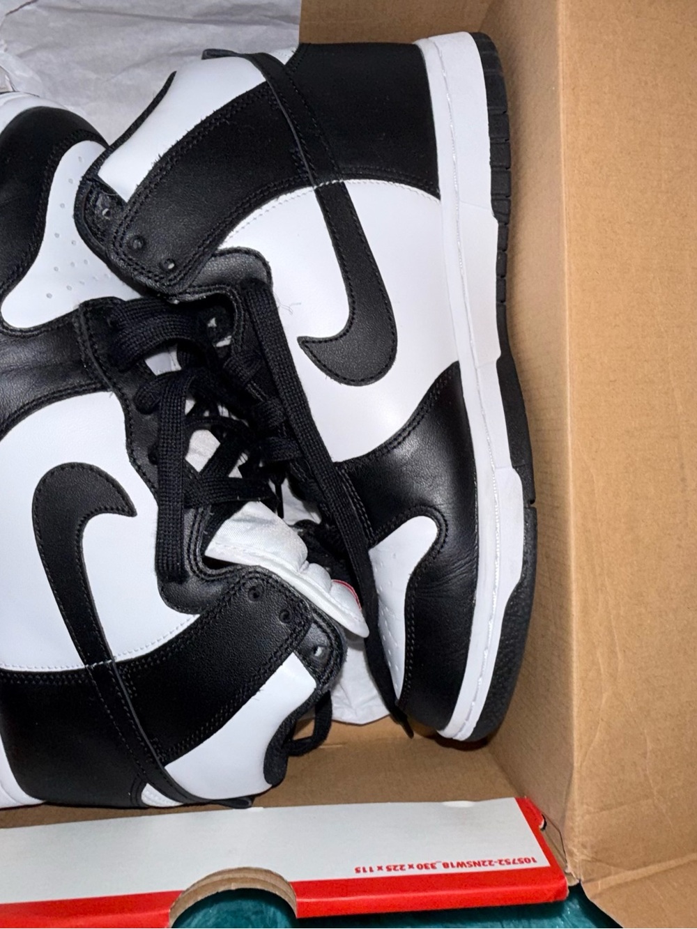 Nike Dunk High Women's Black/White Sneakers Size 10 DD1869 103